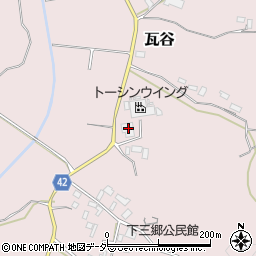 茨城県石岡市瓦谷701-6周辺の地図