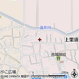 群馬県藤岡市上栗須周辺の地図