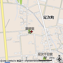 群馬県館林市足次町291周辺の地図