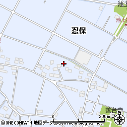 埼玉県児玉郡上里町忍保周辺の地図