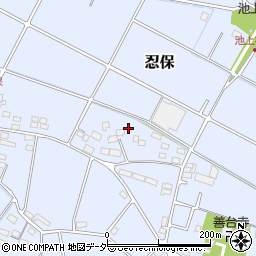 埼玉県上里町（児玉郡）忍保周辺の地図