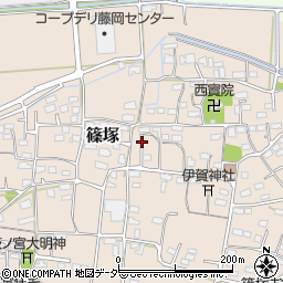 群馬県藤岡市篠塚周辺の地図