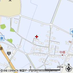 長野県佐久市甲中原周辺の地図