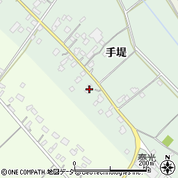 茨城県小美玉市手堤329周辺の地図