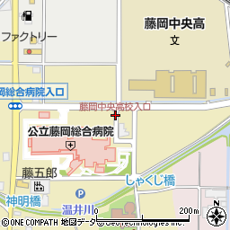 藤岡中央高校入口周辺の地図