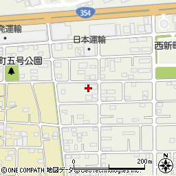 群馬県太田市西新町周辺の地図
