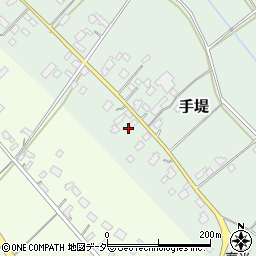 茨城県小美玉市手堤334周辺の地図