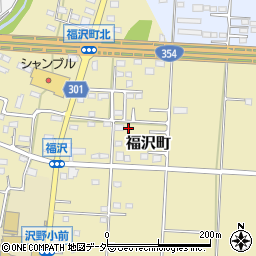 群馬県太田市福沢町周辺の地図