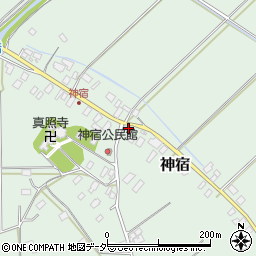 茨城県東茨城郡茨城町神宿30周辺の地図