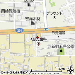 トヨタカローラ群馬　太田西新町店周辺の地図
