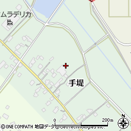 茨城県小美玉市手堤周辺の地図