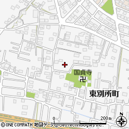 群馬県太田市東別所町周辺の地図