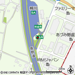 株式会社武重商会　梓川ＳＡ上り線給油所周辺の地図