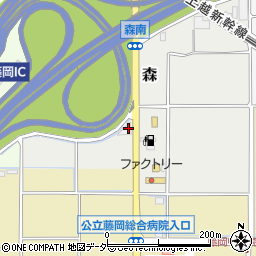 群馬県藤岡市森390周辺の地図