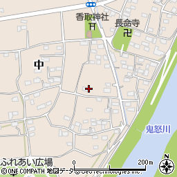 茨城県結城市中周辺の地図