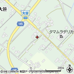 茨城県小美玉市大笹260-6周辺の地図