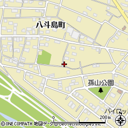 群馬県伊勢崎市八斗島町周辺の地図
