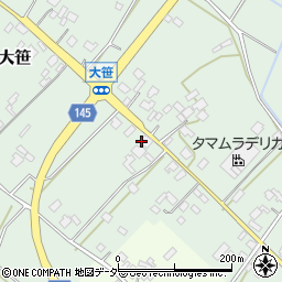 茨城県小美玉市大笹260-3周辺の地図
