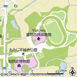 富岡市　北部運動公園・市民球場周辺の地図