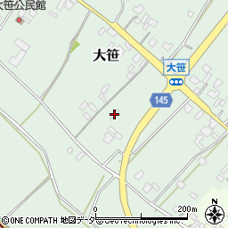 茨城県小美玉市大笹250-2周辺の地図