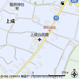 上成公民館周辺の地図