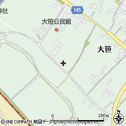 茨城県小美玉市大笹220-1周辺の地図