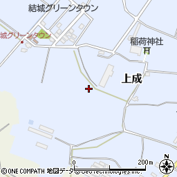 茨城県結城市上成周辺の地図