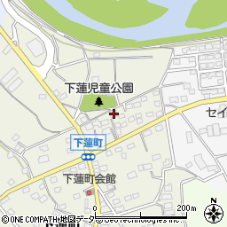 群馬県伊勢崎市下蓮町235-3周辺の地図