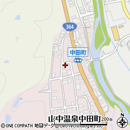 石川県加賀市山中温泉中田町ト127-2周辺の地図