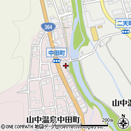 石川県加賀市山中温泉中田町ト1周辺の地図