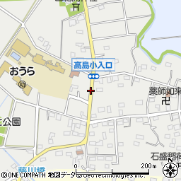 高島小学校入口周辺の地図