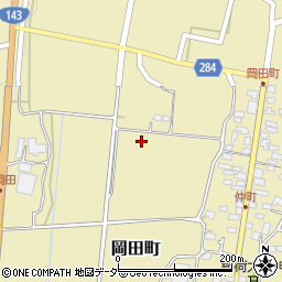 長野県松本市岡田町周辺の地図