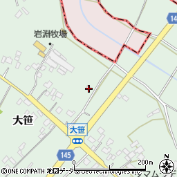 茨城県小美玉市大笹305-2周辺の地図
