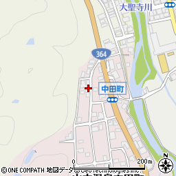 石川県加賀市山中温泉中田町ト117周辺の地図