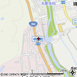 石川県加賀市山中温泉中田町イ周辺の地図
