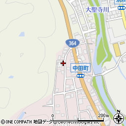 石川県加賀市山中温泉中田町ト116周辺の地図