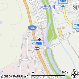 石川県加賀市山中温泉中田町ト40周辺の地図
