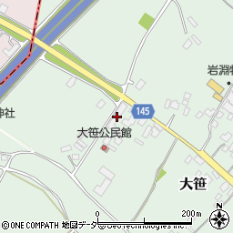 茨城県小美玉市大笹215-1周辺の地図