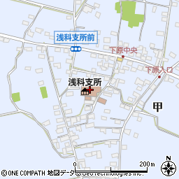 佐久市　浅科会館周辺の地図