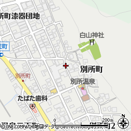 石川県加賀市別所町周辺の地図