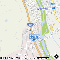 石川県加賀市山中温泉中田町ト137周辺の地図