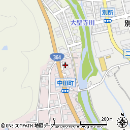 石川県加賀市山中温泉中田町ト17周辺の地図
