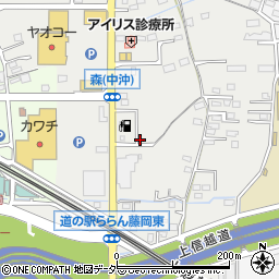 藤岡本庄線周辺の地図