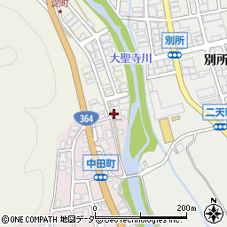 石川県加賀市山中温泉中田町ト11周辺の地図
