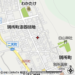 石川県加賀市別所町漆器団地2-8周辺の地図