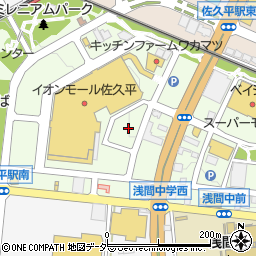 イオンモール佐久平平面駐車場周辺の地図