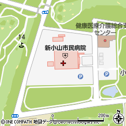 新小山市民病院周辺の地図