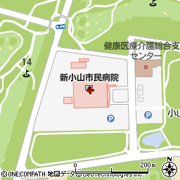 新小山市民病院周辺の地図