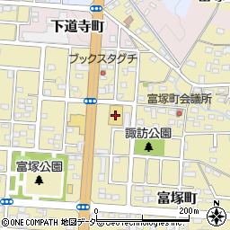 クスリのアオキ伊勢崎富塚店周辺の地図