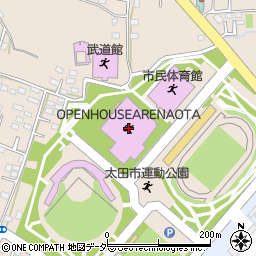 ＯＰＥＮ　ＨＯＵＳＥ　ＡＲＥＮＡ　ＯＴＡ（太田市総合体育館）周辺の地図